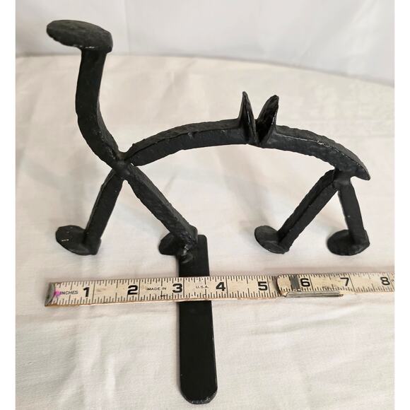 Cast Iron Animal Sculpture Figurine Black 5 1/2" Tall, 4" Wide, 8" Long - Picture 3 of 4